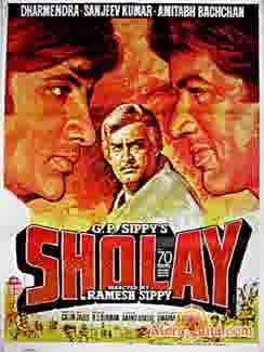Poster of Sholay (1975)